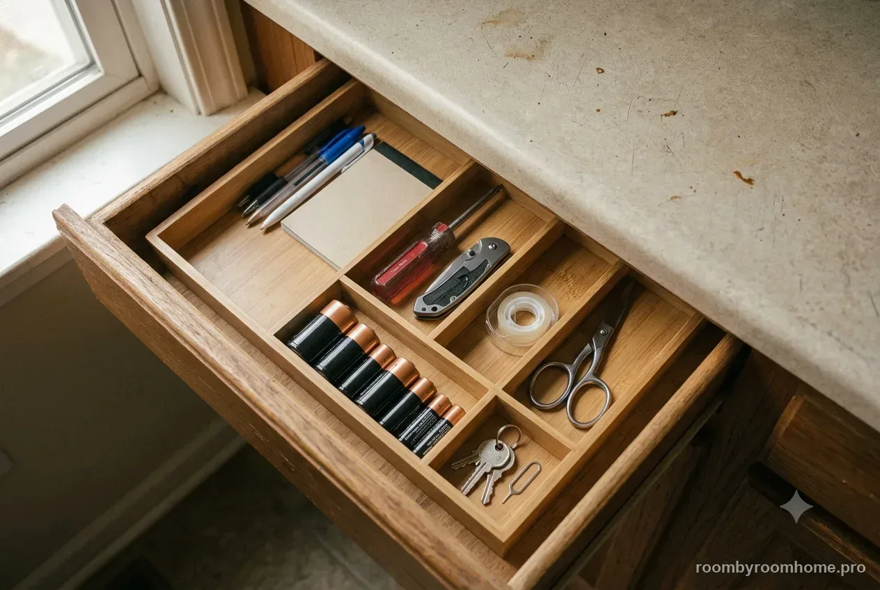 The junk drawer set up the way this guide describes