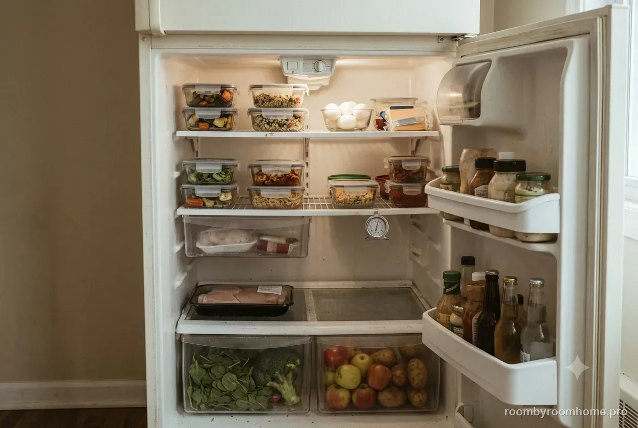 The refrigerator set up the way this guide describes